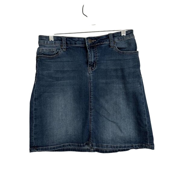 W62 Dresses & Skirts - Westport 62 Womens Blue Denim Knee Length Jean Skirt Size 6 Classic Summer